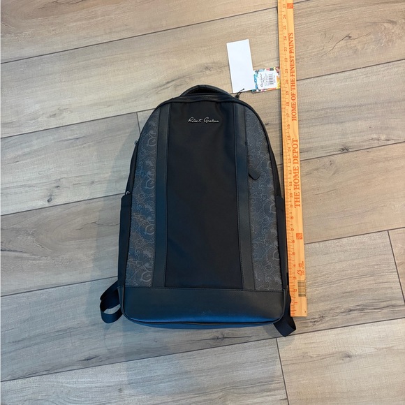 Robert Graham Black and Gray Men's smart Backpack bag travel airport business
